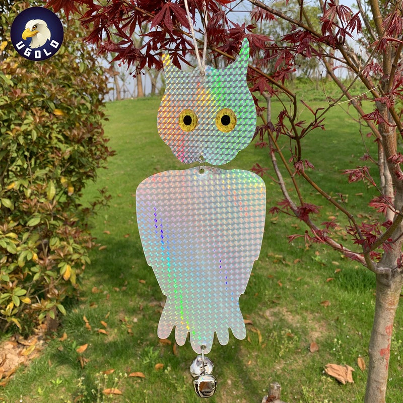 Ugold Holographic Owl Style Reflector, Decorative Windchime for Home and Garden, 2 pcs - Image 3